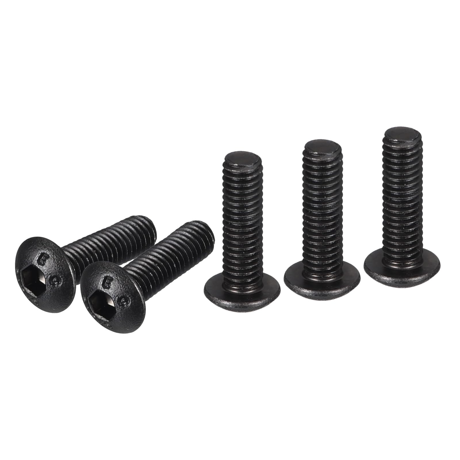 DTGN M3-0.5x10mm Button Head Socket Cap Screws - 100Pack - Good for Machine - Carbon Steel Black Oxide - Hex Drive Full Thread Fasteners