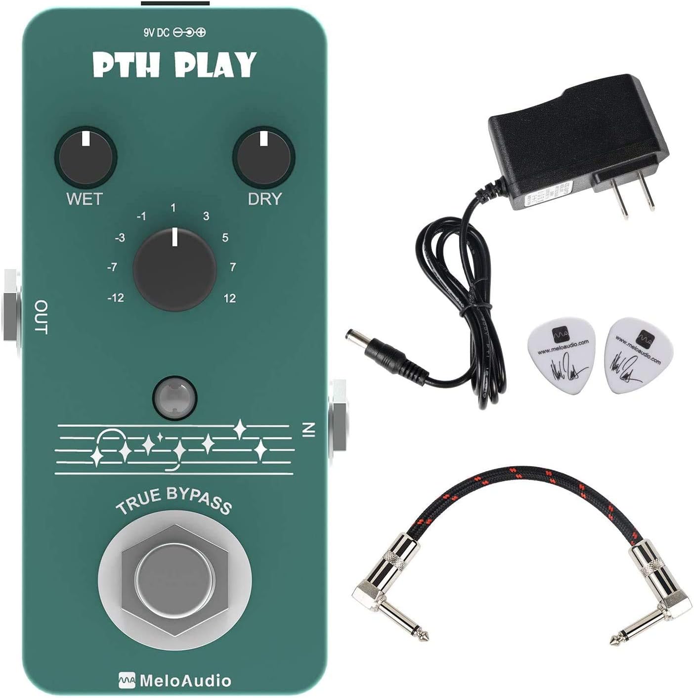 MeloAudio Tone Shifter Digital Pitch Pedal Guitar Effect Pedal with 9
