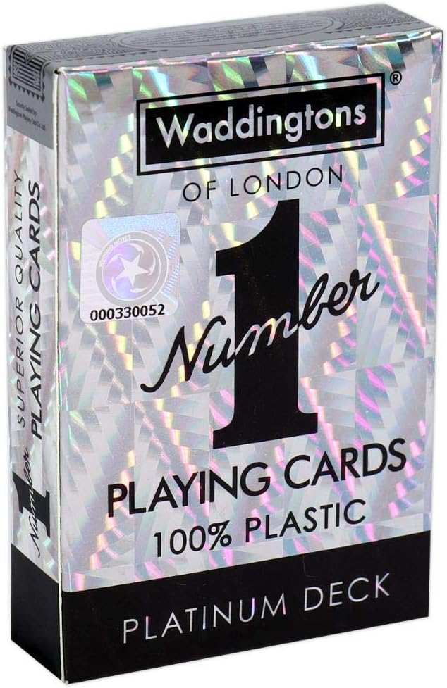 Waddingtons Number 1 Platinum Playing Cards – Plastic Waterproof Deck