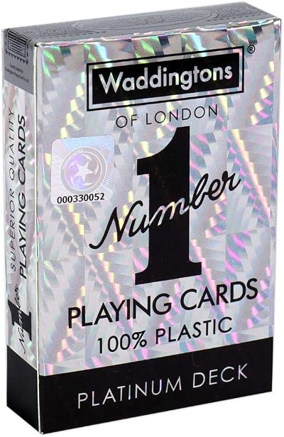 Waddingtons Number 1 Platinum Playing Cards – Plastic Waterproof Deck