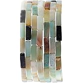 Natural Amazonite Rectangle Tube Beads 4x13mm 38cm/str Loose Semi Gemstone Stone Beads for Making Bracelets Necklace Earrings