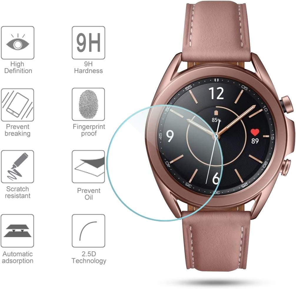 Diruite 4-Pack Screen Protector for Samsung Galaxy Watch 41mm Tempered Glass,HD Anti-Scratch Screen Protector for Samsung Galaxy Watch 41mm Screen Protection Cover - Image 5