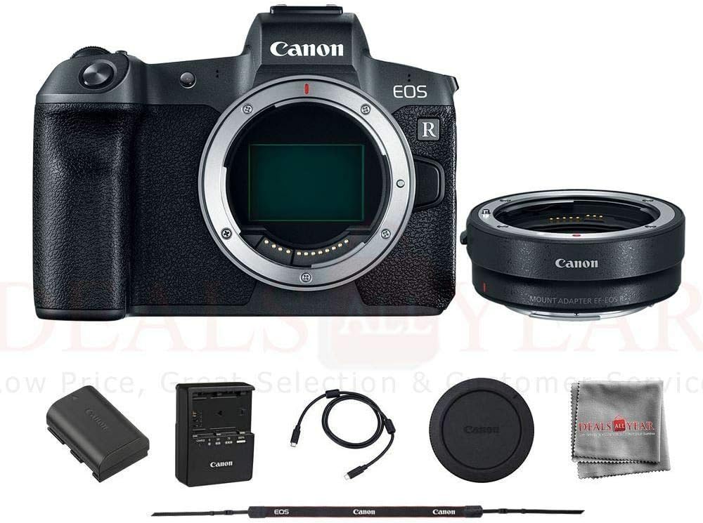 Canon EOS R Mirrorless Digital Camera (Body Only) with Mount Adapter EF-EOS R (International Model)