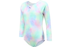 Moon Tree Girls One Piece Swimsuits Long Sleeve Rash Guard Zipper Front Bathing Suit UPF 50+