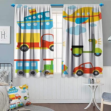 Amazon Com Anniutwo Boys Room Darkening Curtains Abstract