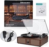 Udreamer Vinyl Player Turntable with Built-in Speakers Bluetooth 3 Speeds view 7