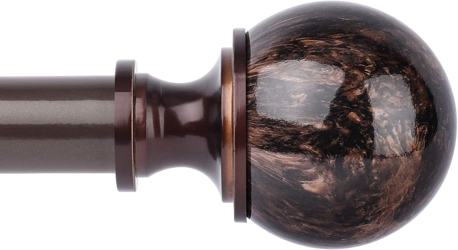 Joddmoka Curtain Rod 72 to 144 inch Drapery Rod 1 inch for Window with Decorative Finial Telescoping Single Window Rod (Style 1): Home Improvement