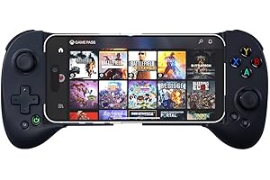 ShanWan Mobile Game Controller for iphone with 4 Mapping Button/Joystick Can Adjust Height Phone Game Controller - PS Remote Play, Xbox Cloud, Steam Link, GeForce NOW