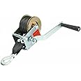 Fekuar 600lbs Hand Winch with 16FT Strap, Heavy Duty Hand Crank Gear Winch Portable Manual Winch for Trailer, Boat or ATV
