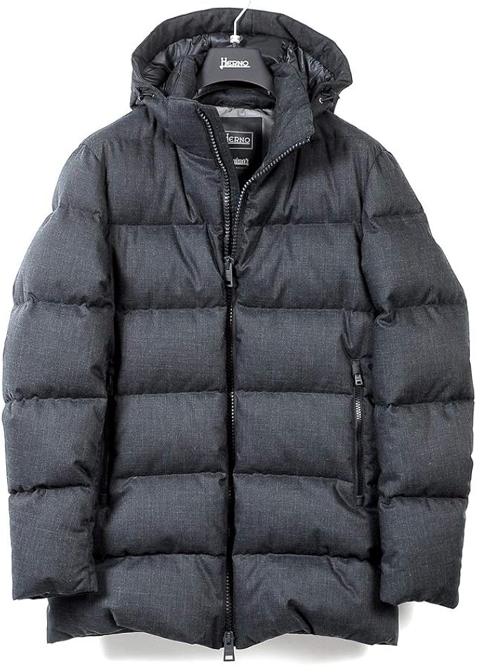 Amazon ヘルノ Herno 国内正規品 21aw テクニカルフランネルフーデッドダウンコート Pi151ul Laminar ネイビー 46 メンズ コート ジャケット 通販