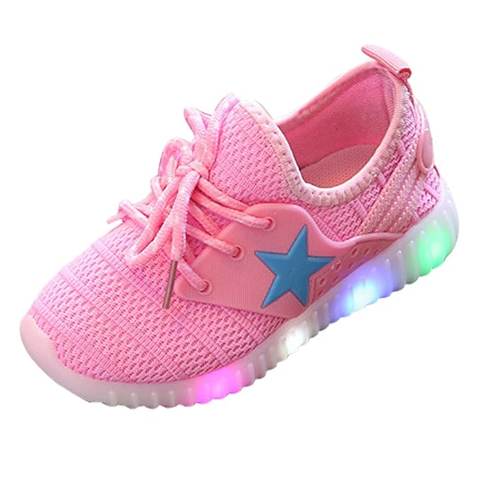 LED Leuchtende Baby Mädchen und Jungen Kleinkind Mode Stern Leuchtendes Kind Bunte helle Schuhe Kinder Schuhe mit Licht Blink