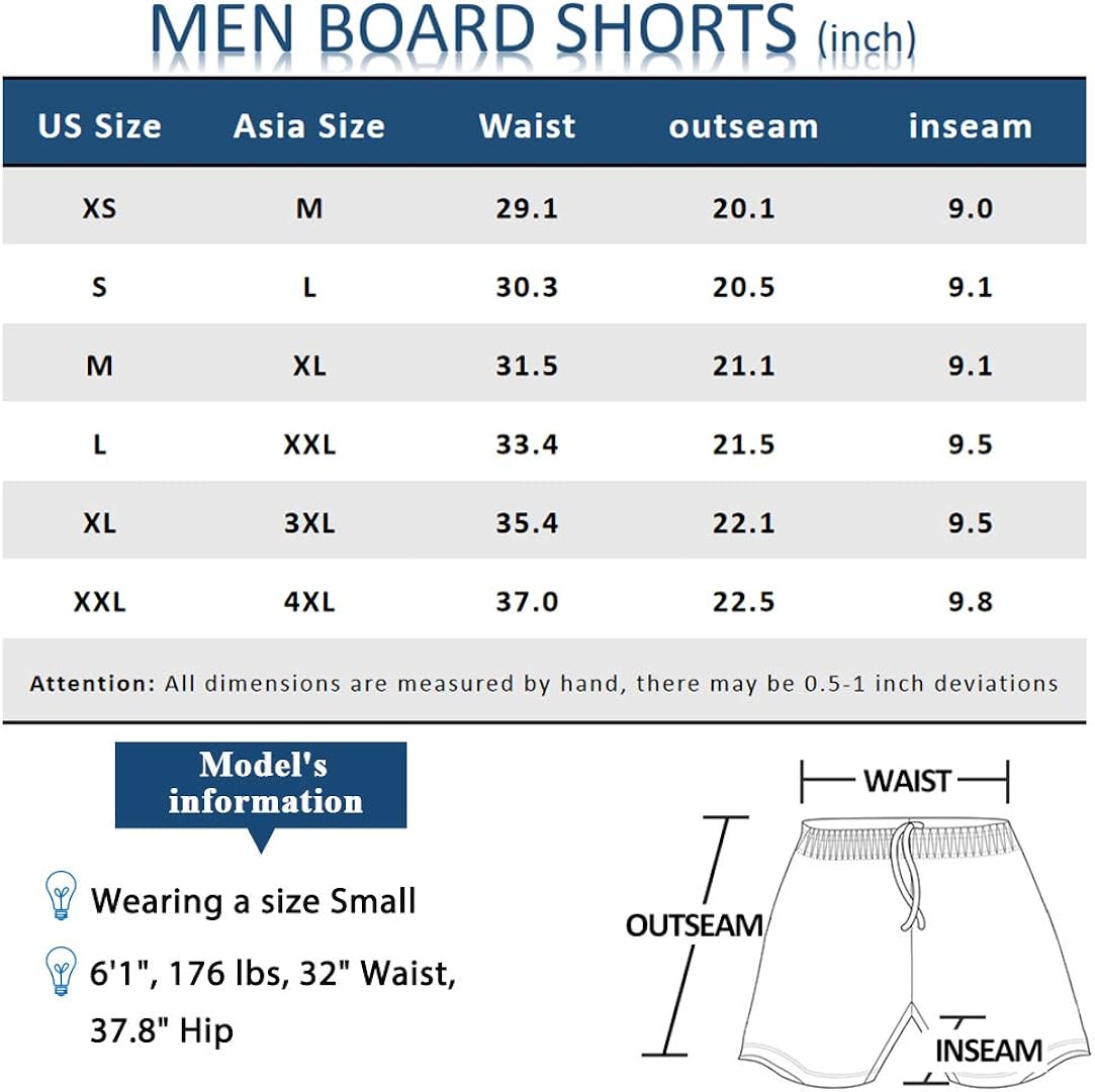 SILKWORLD Mens 9" Board Shorts Swim Trunks Long Athletic Swimwear with Pockets: Clothing