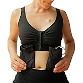 AnaOno Pocketed Post-Surgery Bra - Front Closure Bras for Women W/Removable Drain Pockets - Light Compression Mastectomy Bras