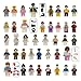 Minifigures Set of 40+7 Include Lego-Compatible Building Bricks Mini People and Accessories for Party Favors, Gifts, Just to Build for Fun