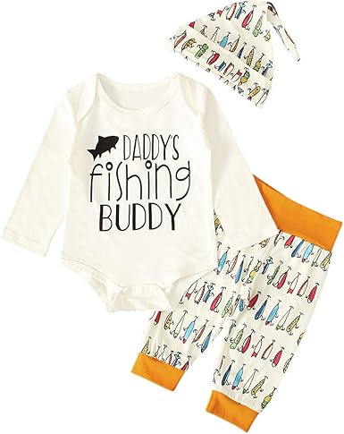 Coolbabe 0 24 Mois Ensemble De Vetement Motif Poisson Pour Bebe Mixte Body Pote De Peche Barboteuse Pantalon Bonnet Amazon Fr Vetements Et Accessoires
