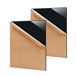 Eszeoee 2 Pack 12'' x 16'' Opaque Black Acrylic