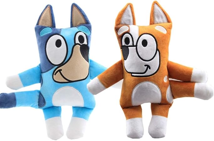 Amazon.com: Lanmando Cartoon Bluey Dog Stuffed Plush Toy 11 Inch (2PC