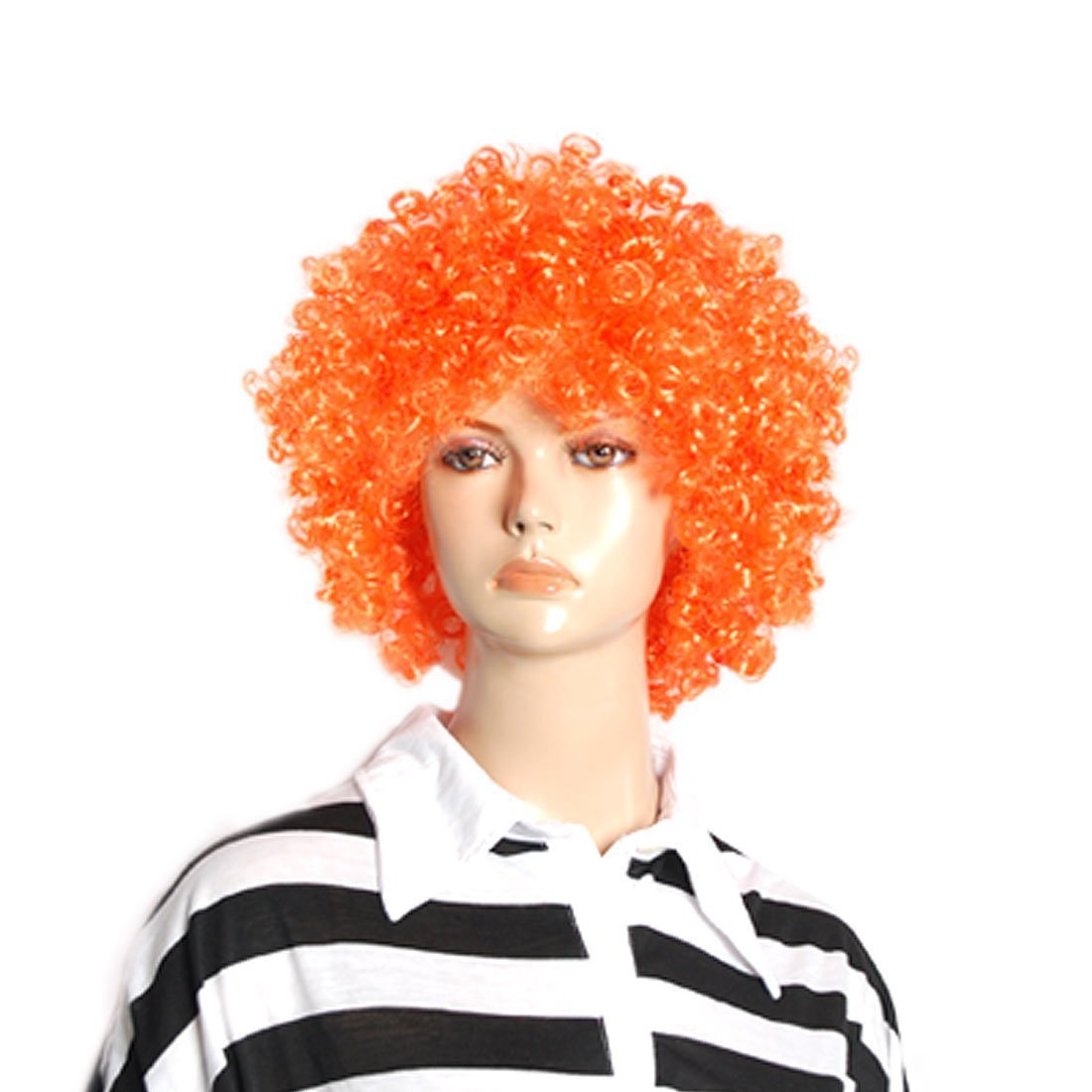 Buy Electroprime Halloween Men Women Orange Curly Afro Circus