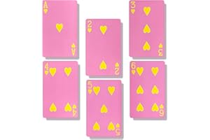 2 Decks Pink Playing Cards, Pink Deck of Cards, Easy to Shuffle, Paper Poker, Party Supplies