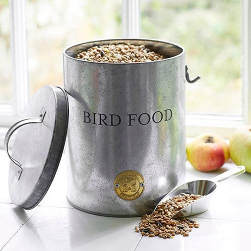 Burgon & Ball Galvanised Bird Feed Tin