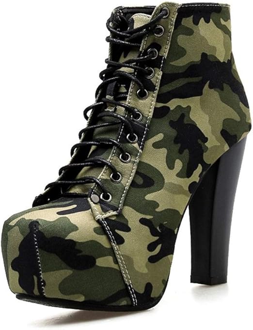 camouflage ankle boots