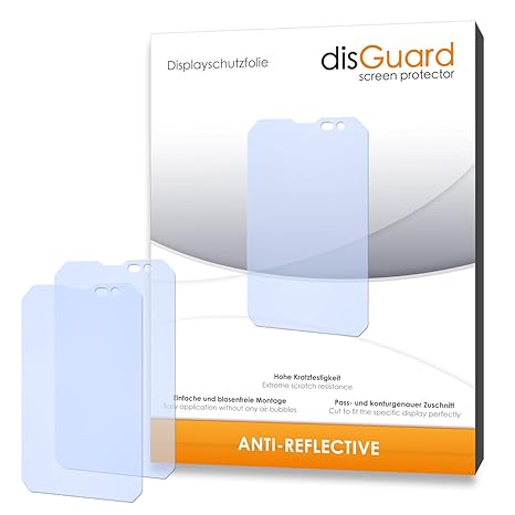 disGuard hartbeschichtet Anti-Reflective Displayschutzfolie für Caterpillar Cat B15Q (2-er Pack)