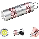 OLIGHT I1R 2 Pro Eos 180 Lumens EDC Rechargeable Keychain Flashlight, Powered by Built-in Rechargeable Battery with Type-C USB Cable, Slim Mini Handheld Light for Everyday Carry (Silver-Flow)