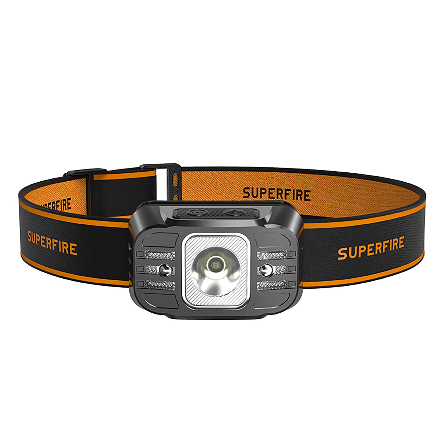 SuperFire LED Head Torch Rechargeable, 2000 Lumen Bright Headlamp with Red Light, 7 Modes & Waterproof for Running, Camping, Hiking, Cycling