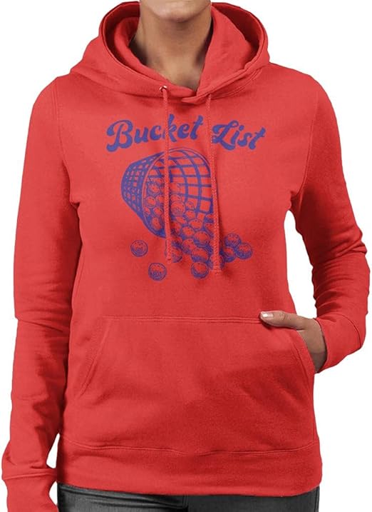 Bucket List Women's Hooded Sweatshirt Amazon.co.uk Clothing