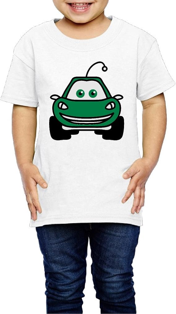 Amazon Co Jp リナ 今季最新 子供 男の子と女の子 丸首 半袖シャツ 可愛い 漫画 車 イラスト Tシャツ ゆったり White 通勤 5 6 Toddler 服 ファッション小物