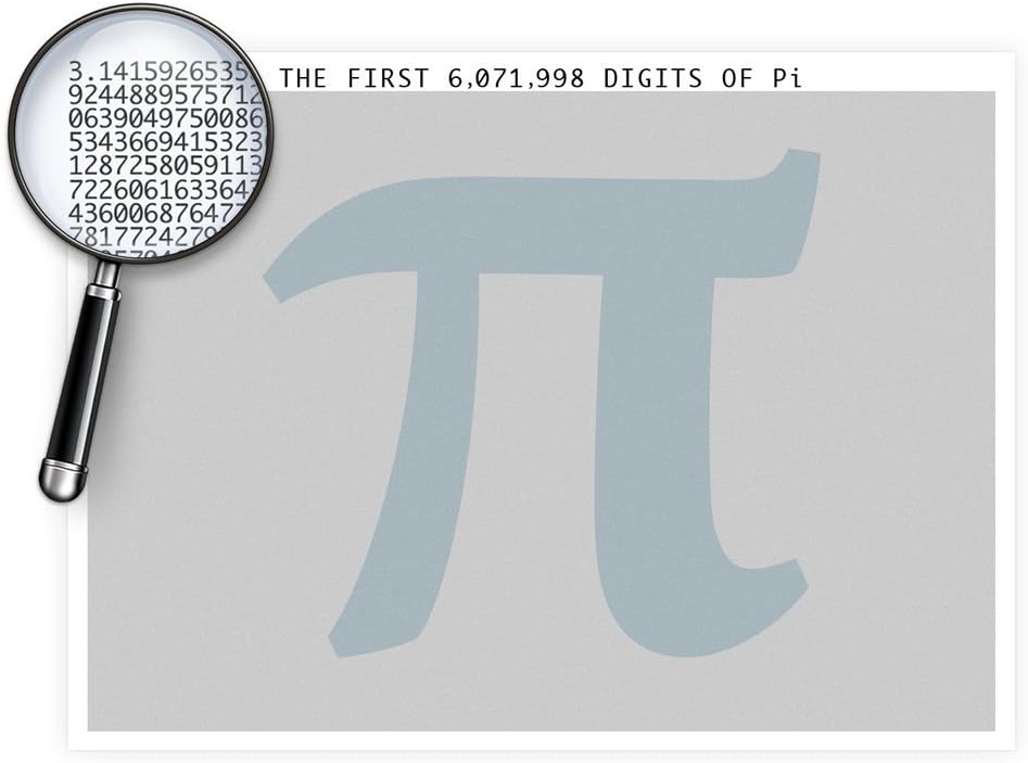 The Six Million Digits of Pi Poster w/Magnifier 18x24 Inches by Amazon