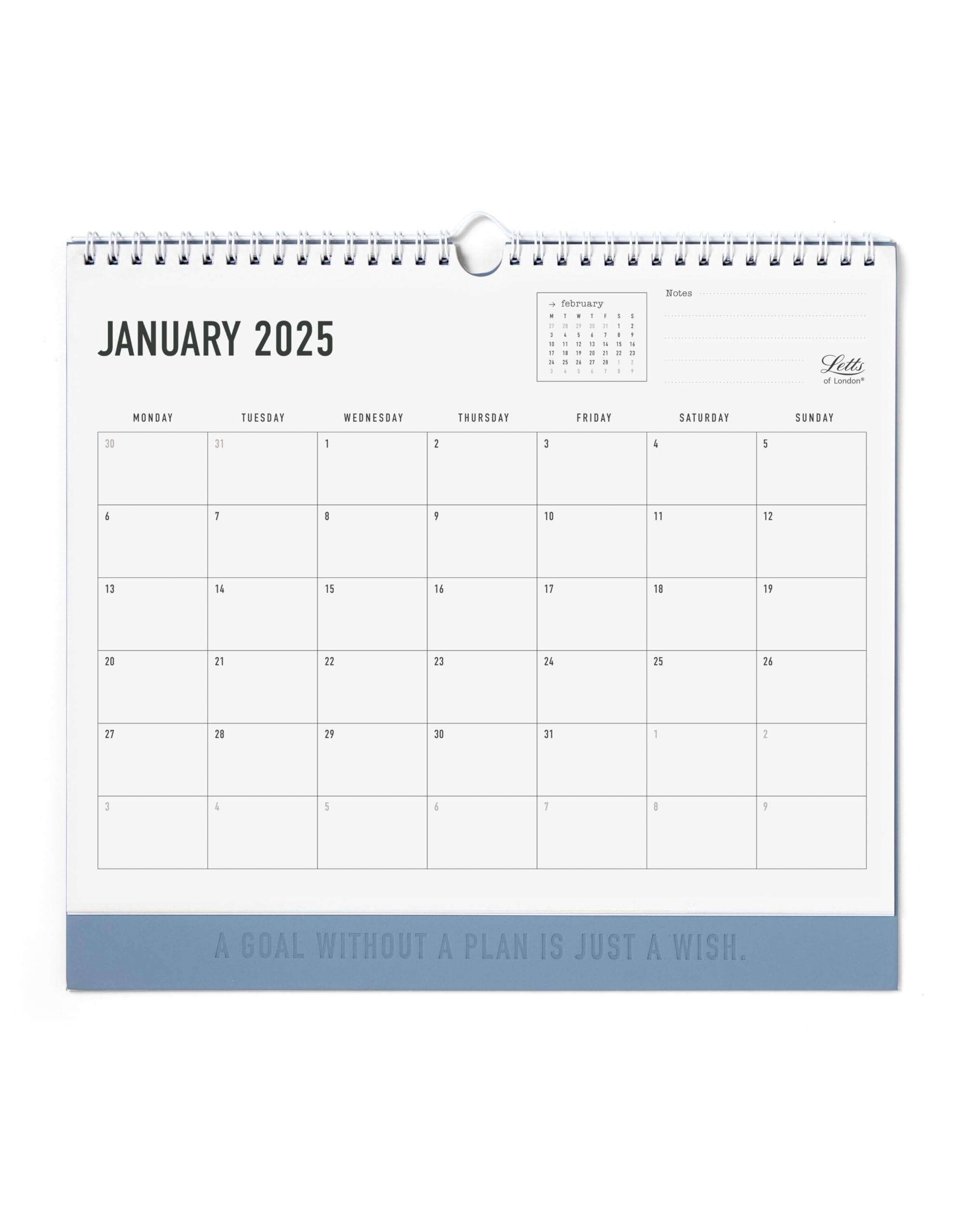 Letts of London Conscious 2025 Wall Calendar - ocean