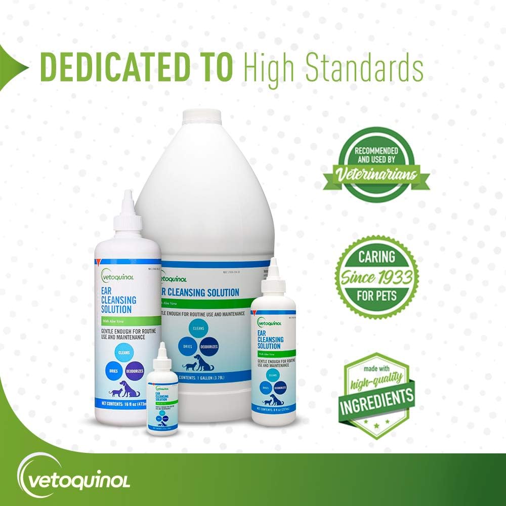 Vetoquinol 411441 Ear Cleansing Solution, 8 oz : Pet Ear Care Supplies : Pet Supplies