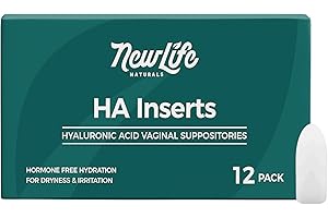 NewLife Naturals Hyaluronic Acid Vaginal Suppositories for Women 5 MG | Vaginal Moisturizer for Dryness Irritation Menopause Relief Support, 12 Inserts- 30 Day Supply USA