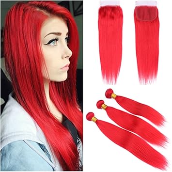 Amazon Com Tony Beauty Hair Virgin Brazilian Pure Red Human Hair