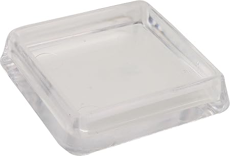peha® Möbeluntersetzer / Klavieruntersetzer / Gleitschale - durchsichtig, eckig | 40x40 mm (4 Stück)