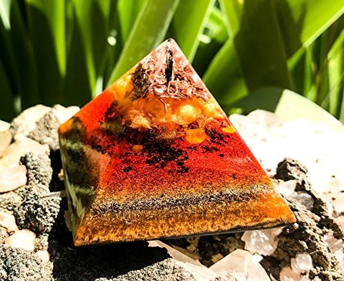 Shungite Orgonite Pyramid / Orgone Generator / EMF Protection Energy Healing Tool