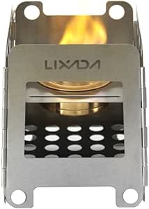 Lixada Estufa de Leña Portable Ligero Plegable Hornillo de Alcohol para