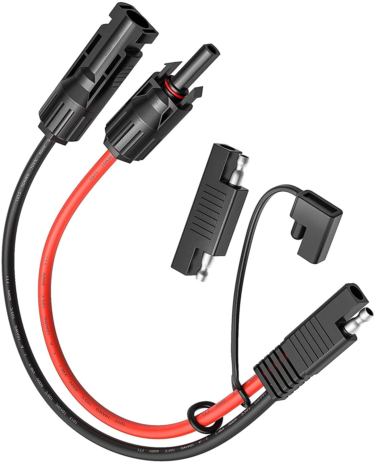 Dongge Solar Panel to SAE Adapter 10AWG Cable Conector Charger Kit