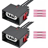 Rear Turn Signal Light Connector Pigtail fit for 2009-2020 Ram 1500 2500 3500 Halogen Model, Tail Light Rear Lamp Plug Wiring Harness 2PCS