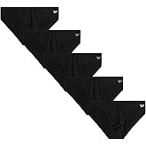 Reebok Mens Low Rise Briefs - 5 Pack Athletic Performance Mens Underwear Briefs with Contour Support Pouch for Gym Daily Wear