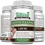 Tallwell African Mango Detox & Colon Cleanse for Weight Loss - Best Herbal Formula to Eliminate Toxins & Impurities - 60 Veggie Capsules, Gluten Free