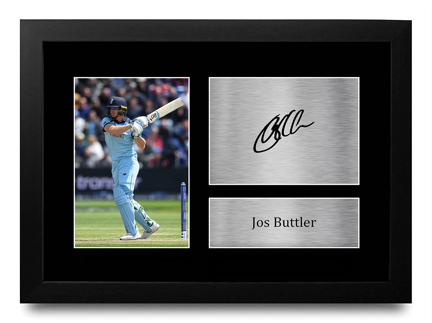 HWC Trading FR A4 Jos Buttler England Cricket Team Gifts Printed Signed Autograph Picture for Cricketer Memorabilia Fans - A4 Framed