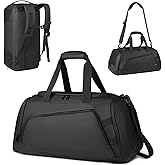 Ogetok 45L Large Gym Bag Sport Duffle Backpack for Men Women, Water Resistant Fitness Sport Tote Bags Travel Weekend Overnight Carry on Bag with Shoe & Wet & Insulation Pocket & Laptop Compartment