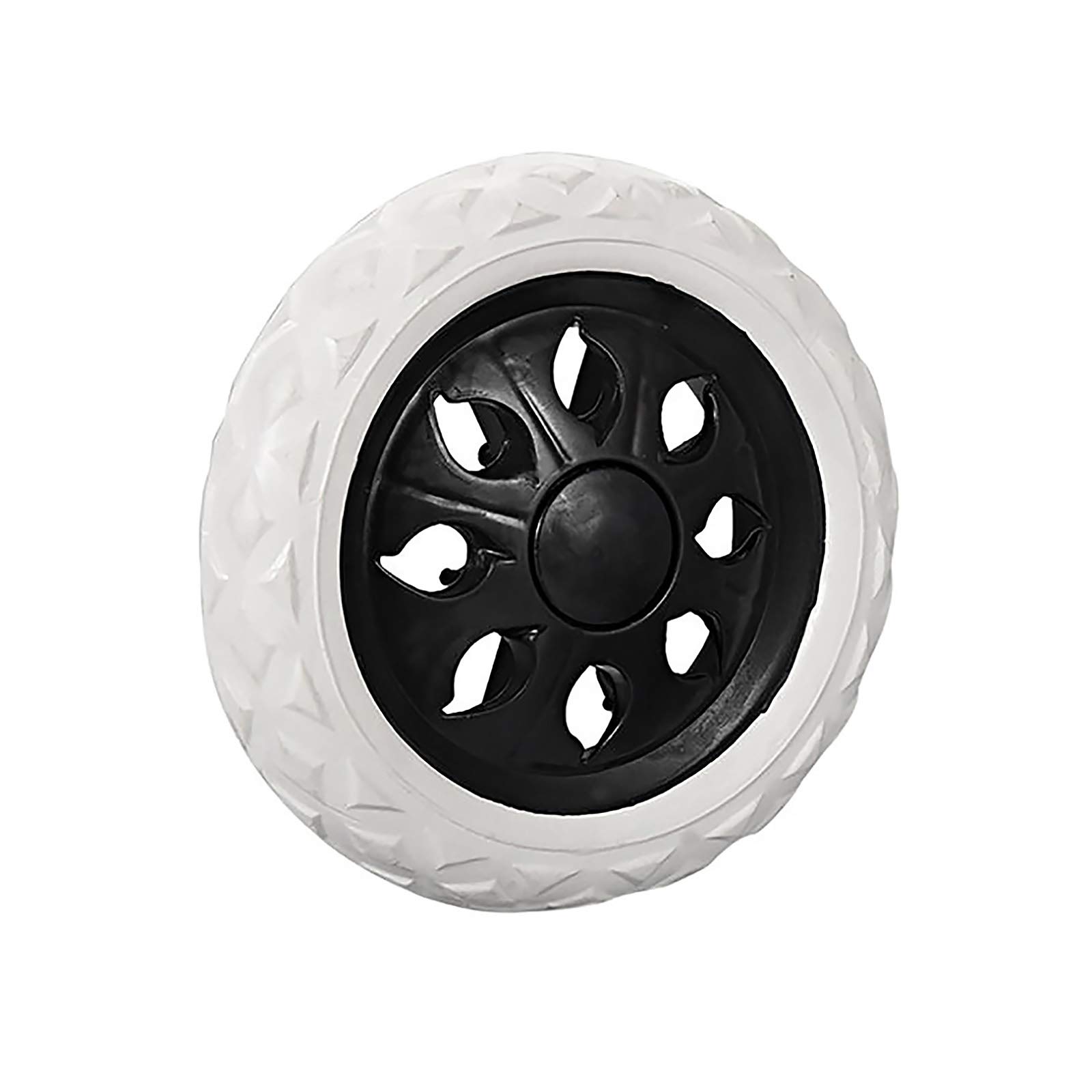 1Pcs EVA Material Hot Wheel Shopping Cart Wheels Trolley Caster, for Hand Pushcart, Shopping Trolley, Travelling Luggage Cart and Bike(Black)