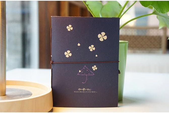 Amazon Benranペンダント クローバー メモ帳 おしゃれ 可愛い 日記帳 ノート 可愛い 雑貨 ブルー メモ帳 文房具 オフィス用品