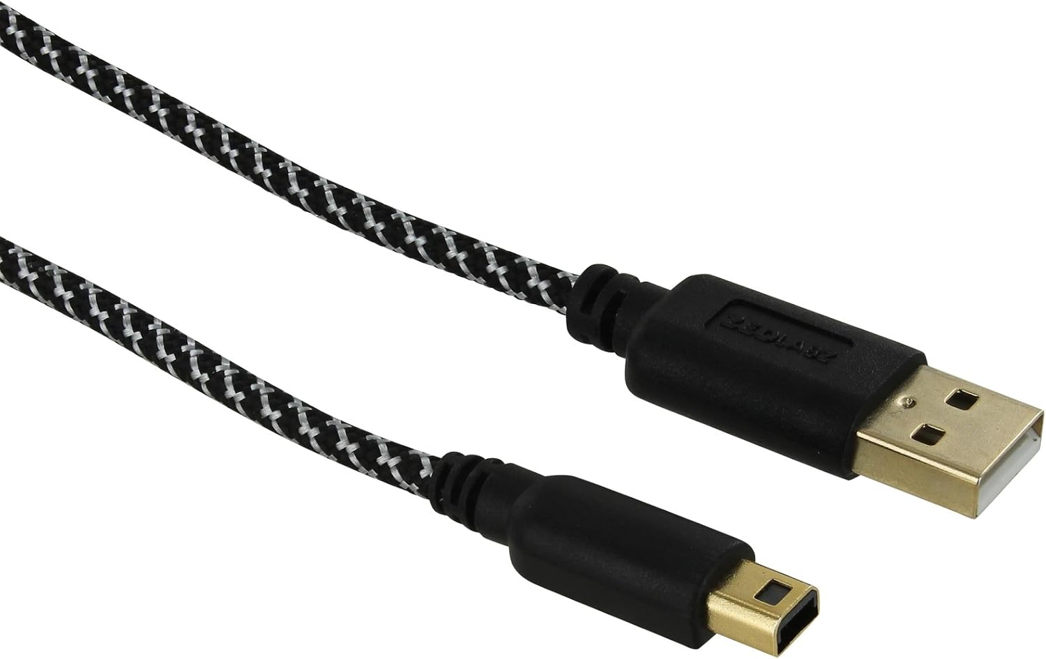 Charging cable for Nintendo 3DS, 2DS & DSi Ultra 3m braided USB adapter - gold plated extra long play & charge lead with cable tidy - Image 3