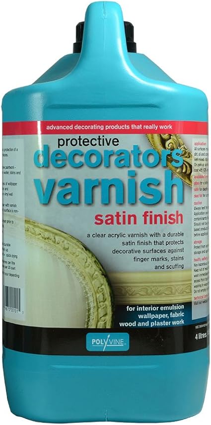 Polyvine : Satin Decorators Varnish : 4 litre: Amazon.co.uk: Kitchen & Home