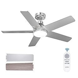 addlon Ceiling Fans with Lights, 42 inch Nickel