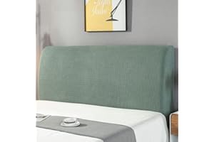 KSUYICA Bed Headboard Slipcover Elastic Headboard Cover Thick Fabric Stretch Bed Headboard Cover Washable Headboard Slipcover Queen for Bedroom Decorative (Green, 71 Inch)